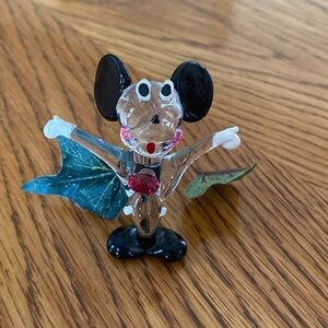 Vintage blown Mickey Mouse glass figurine